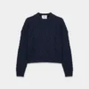 Pull en laine mérinos à col rond et coupe longue Heritage Knit