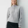 Pull en laine mérinos Heritage Knit à fermeture éclair 1/4