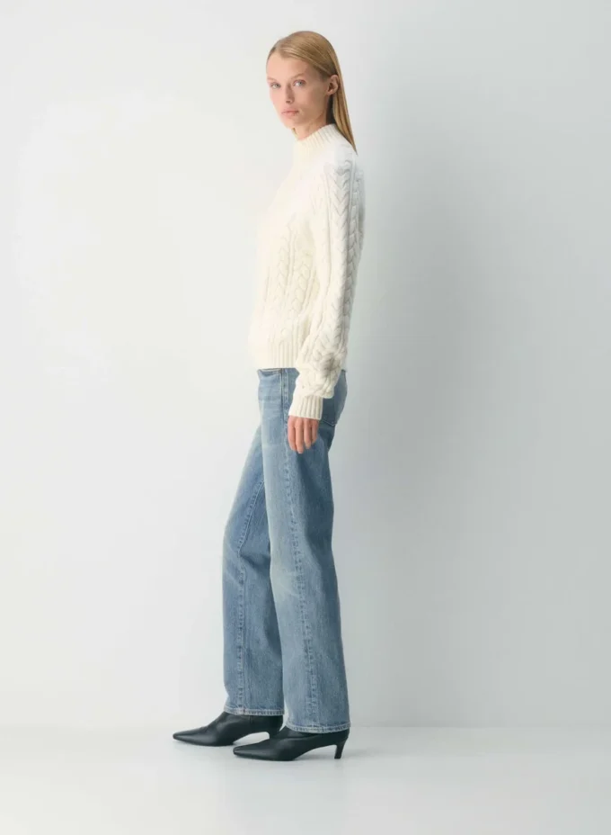 Pull en laine mérinos Heritage Knit à fermeture éclair 1/4