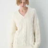 Pull en V en laine mérinos Heritage Knit