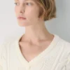 Pull en V en laine mérinos Heritage Knit