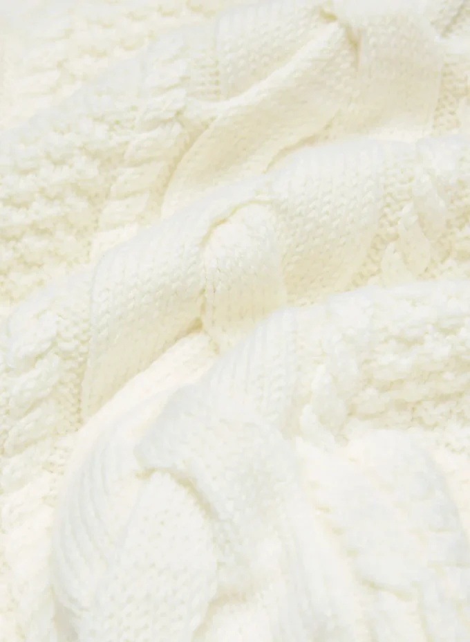 Pull en V en laine mérinos Heritage Knit