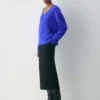 Pull oversize à col en V en cachemire moelleux
