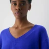 Pull oversize à col en V en cachemire moelleux