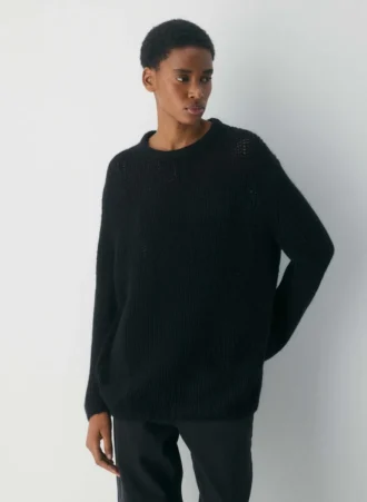 Pull oversize à col rond en cachemire Mesh