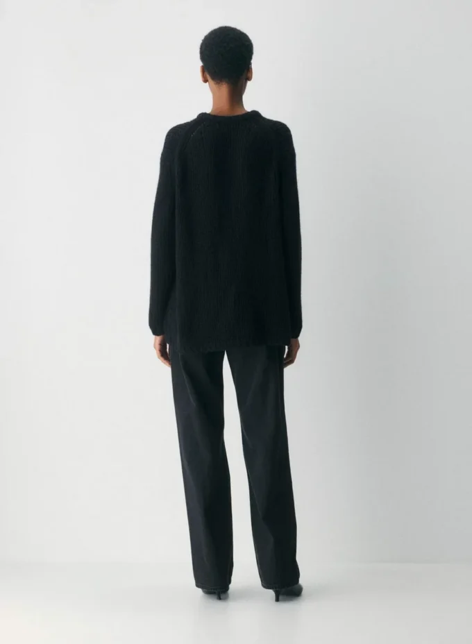 Pull oversize à col rond en cachemire Mesh