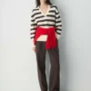 Pull polo oversize en cachemire moelleux