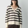 Pull polo oversize en cachemire moelleux