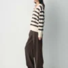 Pull polo oversize en cachemire moelleux