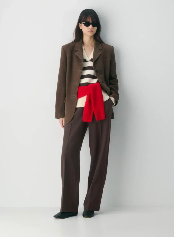 Pull polo oversize en cachemire moelleux