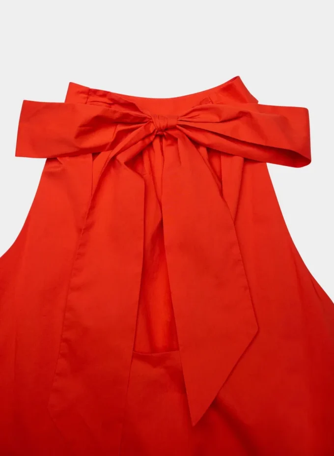 Robe en popeline couleur fauve