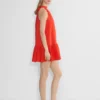 Robe en popeline couleur fauve