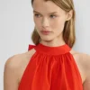 Robe en popeline couleur fauve