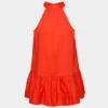 Robe en popeline couleur fauve