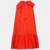 Robe en popeline couleur fauve