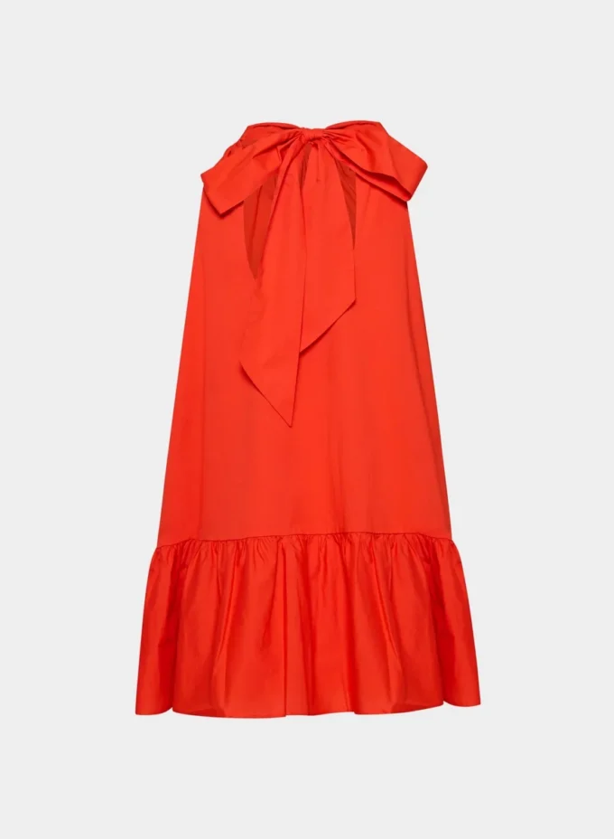 Robe en popeline couleur fauve