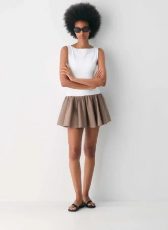 Robe en popeline segmentée