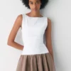 Robe en popeline segmentée