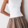 Robe en popeline segmentée