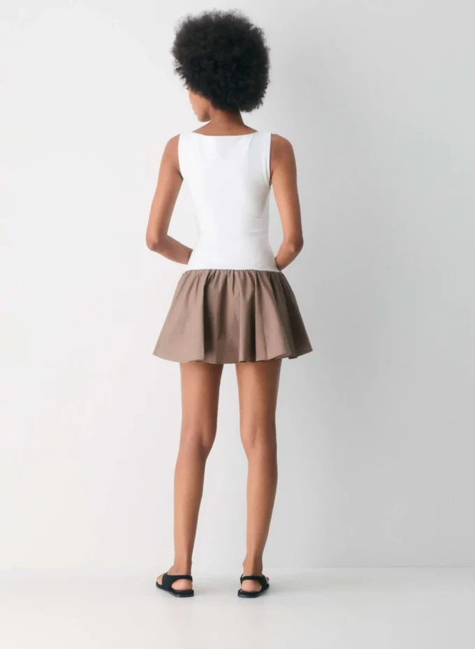 Robe en popeline segmentée