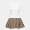 Robe en popeline segmentée