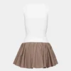 Robe en popeline segmentée