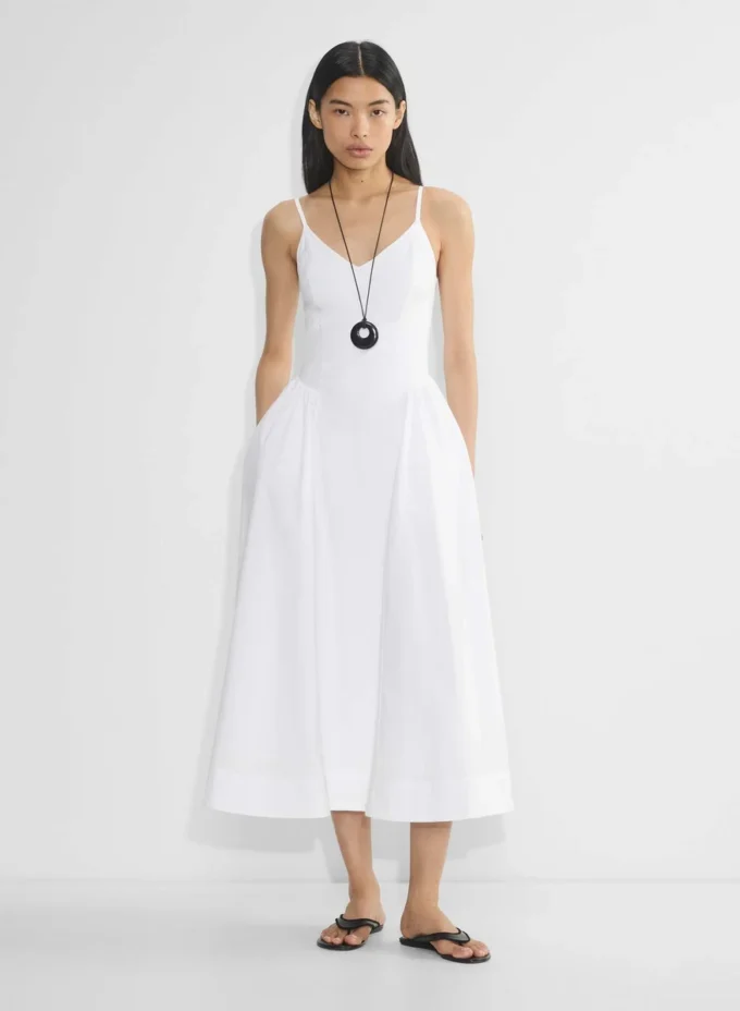 Robe en popeline technique