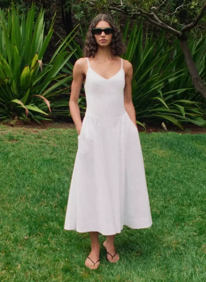 Robe en popeline technique