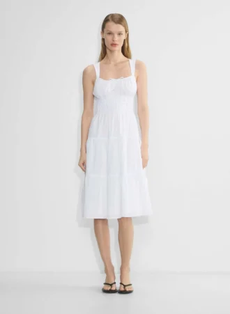 Robe midi en popeline Martine