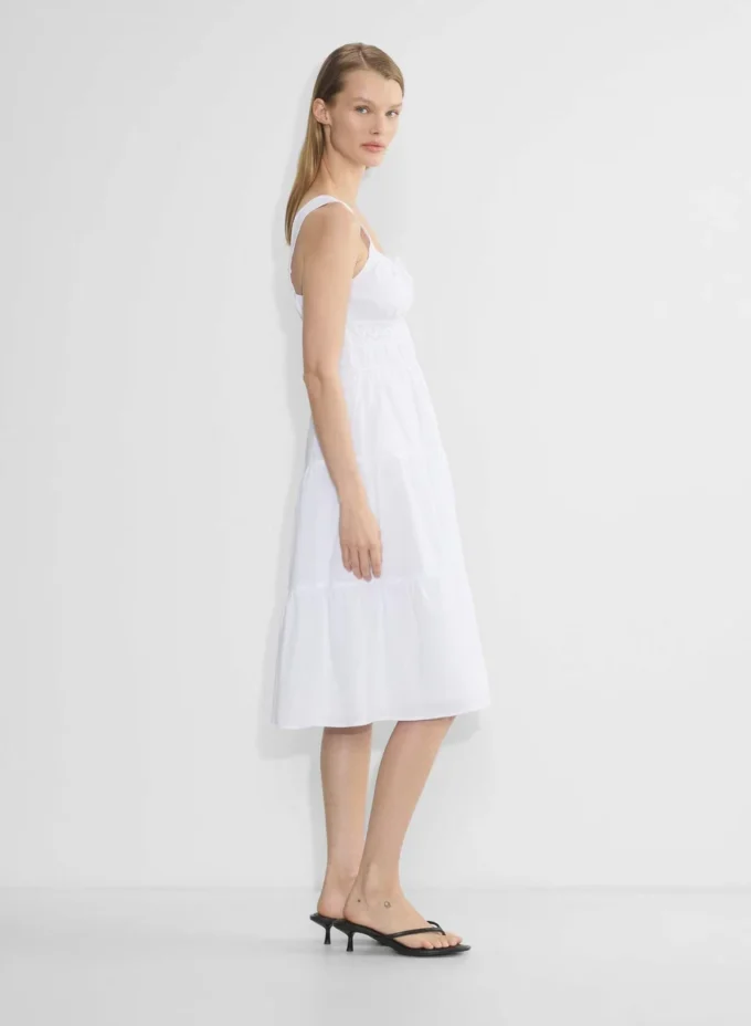 Robe midi en popeline Martine