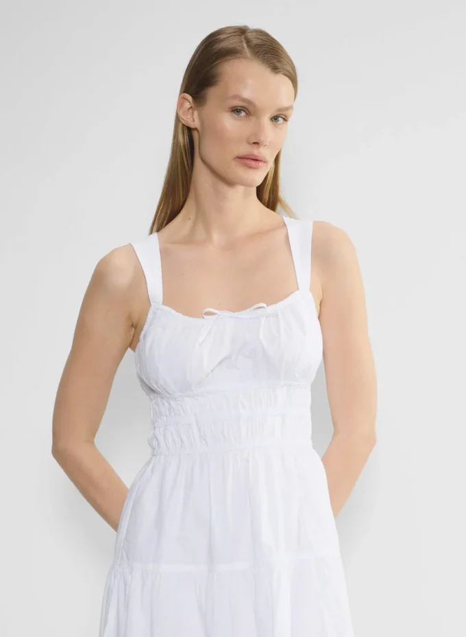 Robe midi en popeline Martine