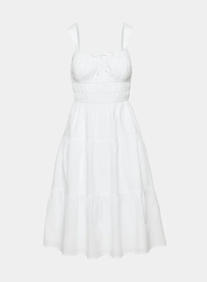 Robe midi en popeline Martine
