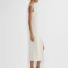 Robe midi en satin fendue des années 90