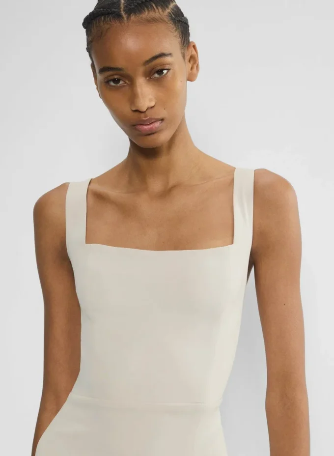 Robe midi en satin fendue des années 90