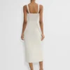 Robe midi en satin fendue des années 90