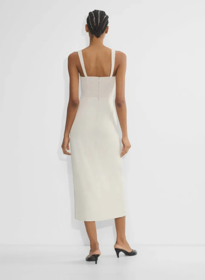 Robe midi en satin fendue des années 90