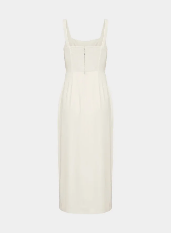 Robe midi en satin fendue des années 90