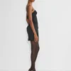 Robe tube en satin chatoyant