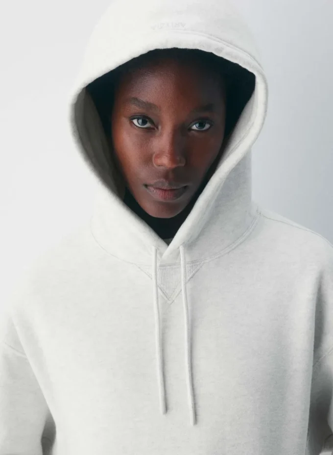 Sweat à capuche boyfriend en molleton douillet