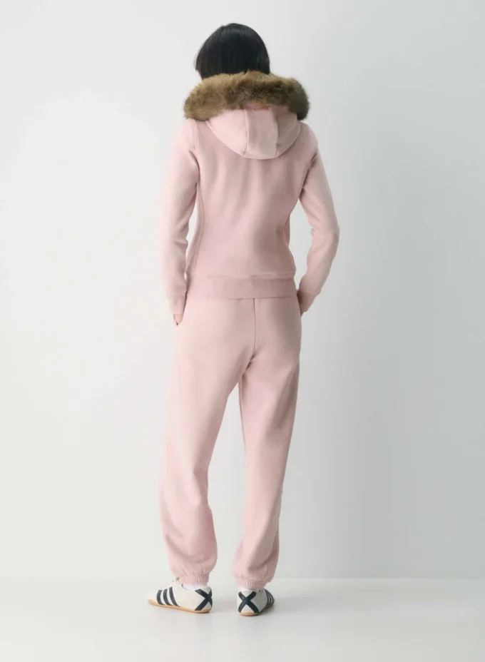 Sweat à capuche zippé confortable en molleton douillet