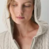 Sweat à capuche zippé en laine mérinos Heritage Knit