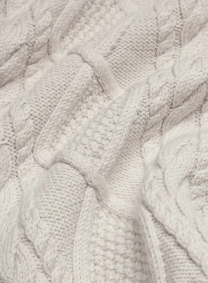 Sweat à capuche zippé en laine mérinos Heritage Knit