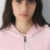 Sweat à capuche zippé Nicole Velour