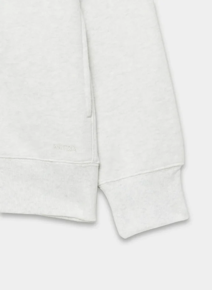 Sweat-shirt boyfriend à demi-zip en molleton douillet