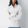 Sweat-shirt boyfriend à demi-zip en molleton douillet