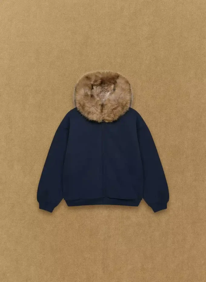 Sweat-shirt à capuche oversize en molleton confortable avec grande fermeture éclair