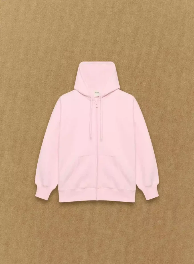 Sweat-shirt à capuche zippé boyfriend en molleton douillet