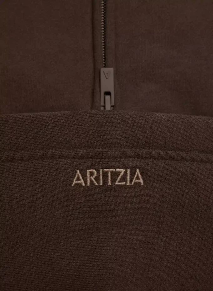 Sweat-shirt à capuche zippé court en molleton douillet