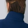 Sweat-shirt confortable en molleton boyfriend court à demi-zip