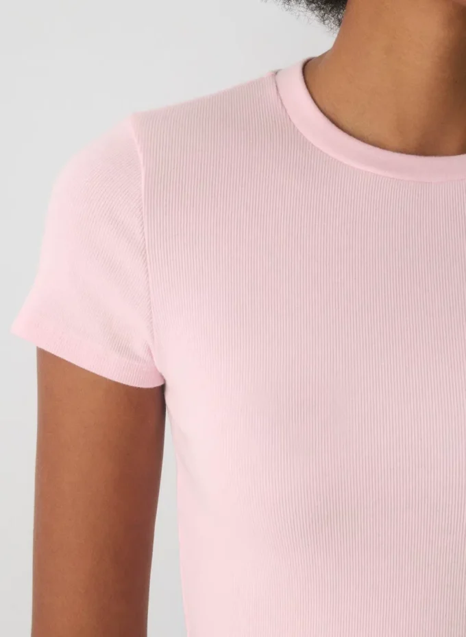 T-shirt à col rond et taille côtelée HomeStretch™